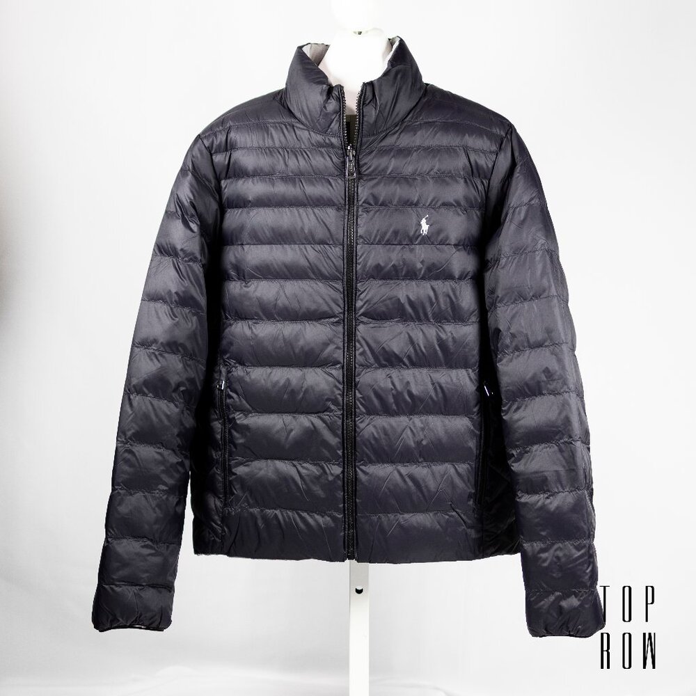 Polo Ralph Lauren Kid's Unisex P-Layer 2 Reversible Quilted Jacket - Black/Grey